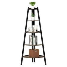 Living and Home Vintage Tiered Indoor Plant Display Shelf - Black