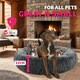 image 8 of Dog Bed Maja - round with long plush, thick padding with raised edge, washable and non-slip | Grey | grey | XL | 1