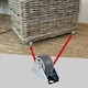image 5 of SPARES2GO Castor Wheel Trolley Wheels Caster 32mm 1'' Mini + Screws Rubber Fixed x 4