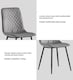 image 8 of MCC Direct Set of 2 Lexi Velvet Fabric Dining Chairs with Metal Legs Yellow
