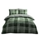 image 4 of VELVETIO Denim Check Printed Duvet Cover Set Reversible Polycotton Beddings Red | Single