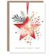 image 1 of Seasons Greetings Hanging Red Star Bauble Blank For Him Or Her Art Xmas Festive Christmas Card