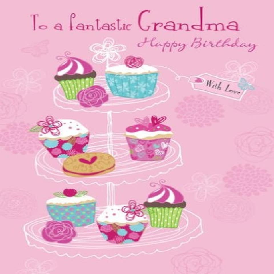 image 1 of Fantastic Grandma Quality Embossed Birthday Card
