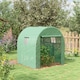 image 2 of Outsunny 1.8 x 1.8 x 2m Polytunnel Greenhouse with Doors and Mesh Windows