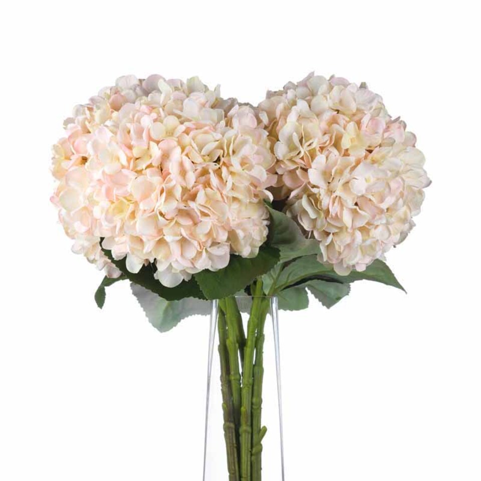 image 1 of Autumn Hydrangea Artificial Flower - Fabric/Plastic - L18 x W18 x H42 cm - White