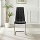 image 4 of Furniturebox 2x Deep Foam Cushioned Black Murano Dining Chairs