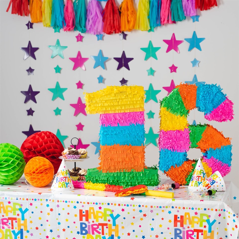 image 1 of Fax Potato 16th Birthday Pinata Set with Stick & Blindfold - Pink Stick