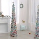 image 2 of Living and Home Tinsel Multi-Colour Christmas Tree - 150cm