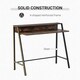 image 4 of HOMCOM 2-Tier Storage Computer Workstation Metal Frame Rustic Brown 84cm