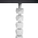 image 2 of Interiors by Premier Large Faceted Floor Lamp, Nickel Finish Textured Cubic Base, Contemporary Floor Light With White Fabric Black