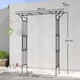 image 7 of Outsunny Garden Arch, Rose Arch, 180 x 40 x 215 cm, Black | Black | Black