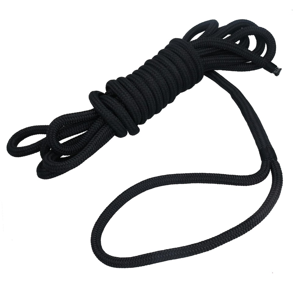 image 1 of Single Spliced Premium Mooring Line 14mm x 10m Braided Boat Dock Rope Warp