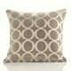 image 1 of Geometric O Chenille 45cm x 45cm Silver Cushion Set of 4 | Silver | Cream | 45cm x 45cm x 10cm | 4