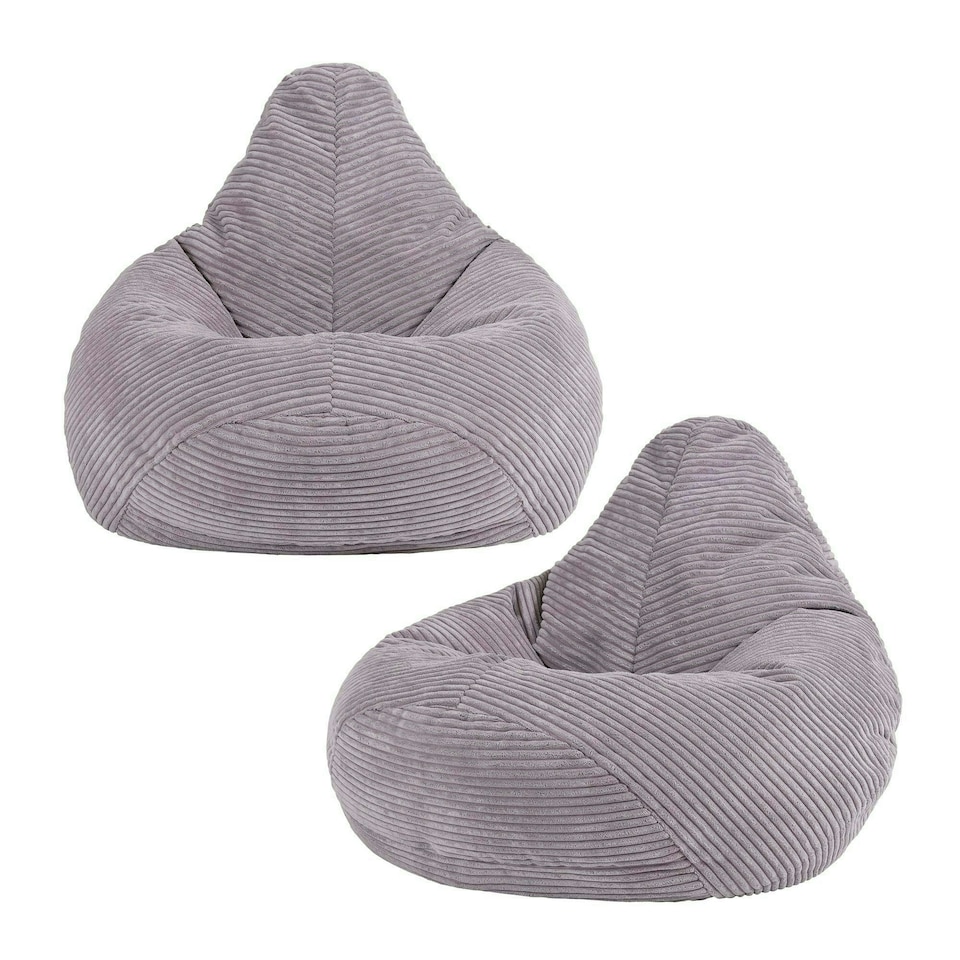 image 1 of icon Dalton Kids Beanbag Corduroy Purple Set of 2 Purple