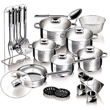 Blaumann 27Pc Gourmet Stainless Steel Cookware Set