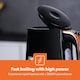 image 8 of 1.7L Illuminating Electric Kettle 3000W Rapid Boil Cordless Jug Kettle | Black, Aurora Collection