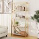 image 4 of COSTWAY 5 Tier Bookshelf Industrial Etagere Bookcase Storage Shelves White