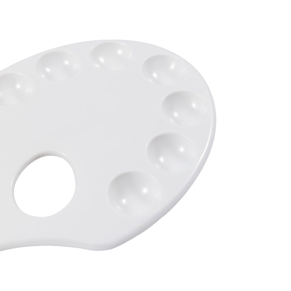 image 1 of White Plastic Oval Palette