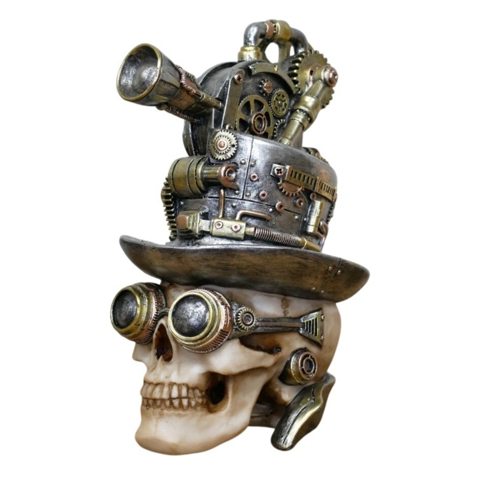 image 1 of Gifts Direct 2 U Steampunk Skull Camera Hat Ornament