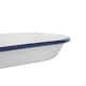 image 4 of Argon Tableware White Rectangle Enamel Baking Tray - 34cm x 26cm - Blue