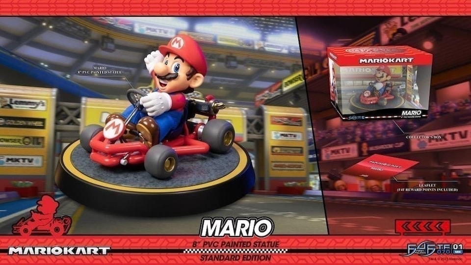 image 1 of First4Figures - Mario Kart (Mario) (Standard) PVC Figurine