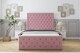 image 1 of Sloomy Vienna Pink Plush Bed Frame With Mattress With 50" Upholstered Headboard 6' Super King