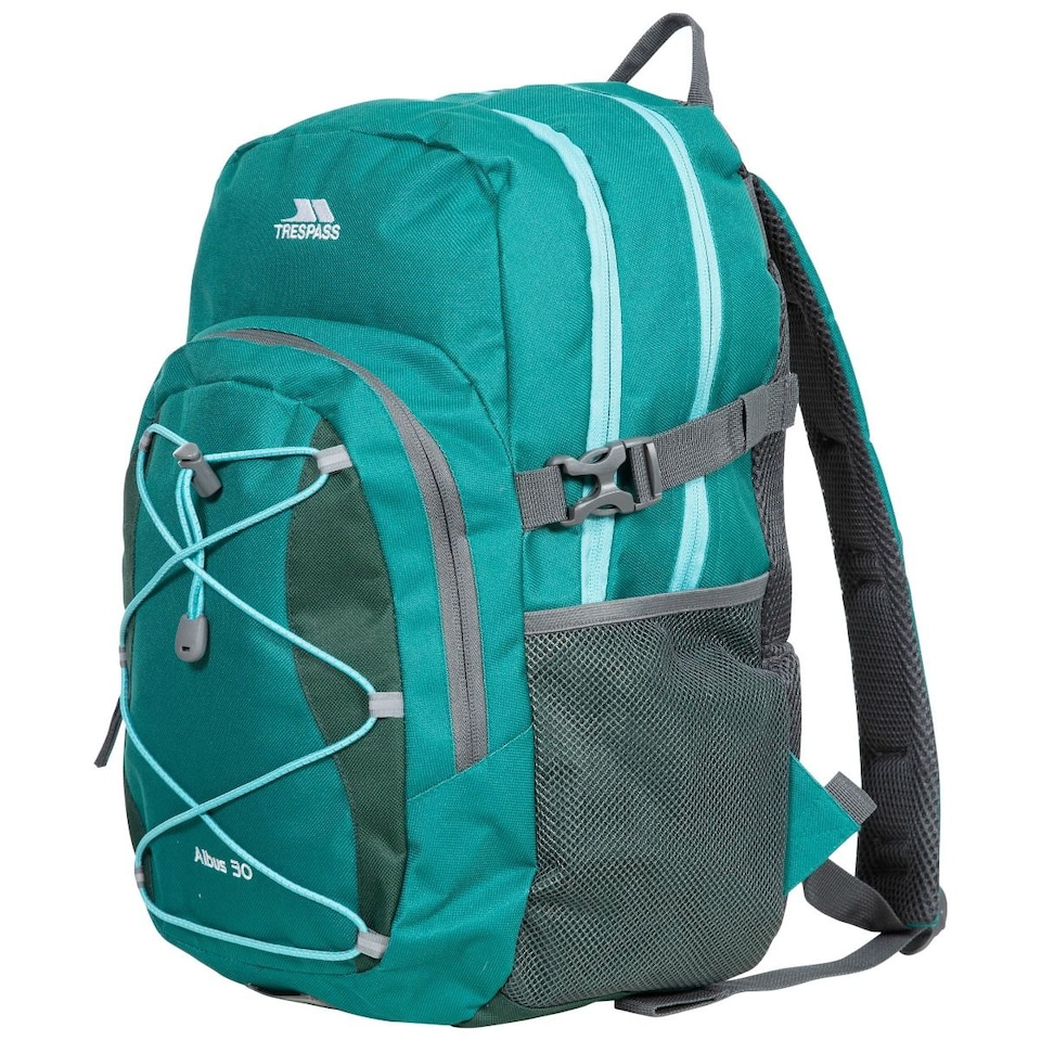 image 1 of Trespass Albus 30 Litre Casual Rucksack/Backpack | Green | Ocean Green | One Size | 1