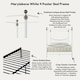 image 8 of Marylebone Traditional Four Poster Canopy Metal Bed Frame | White | White & Brass | King