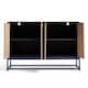 image 9 of VonHaus Industrial Sideboard Storage Cabinet, 4 Doors & 4 Shelves | Black