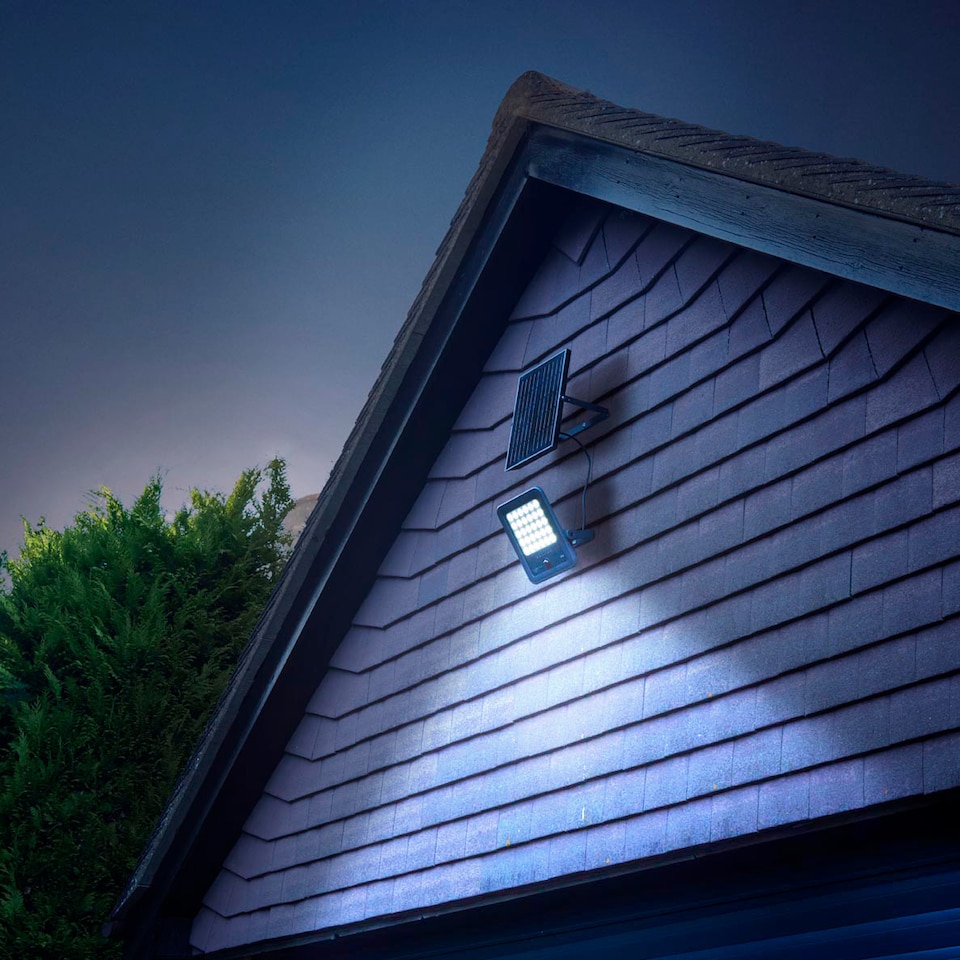 image 1 of Auraglow Multi-Functional Solar PIR Security Floodlight - DENALI