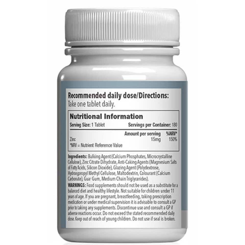 image 1 of Zinc 15mg - 180 Tablets