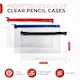image 2 of Pack of 12 Janrax 8x5" Assorted Colour Zip Clear Exam Pencil Cases
