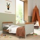 image 3 of Tutti Bambini Rio Cot Bed with Cot Top Changer & Mattress - Dove Grey/Oak