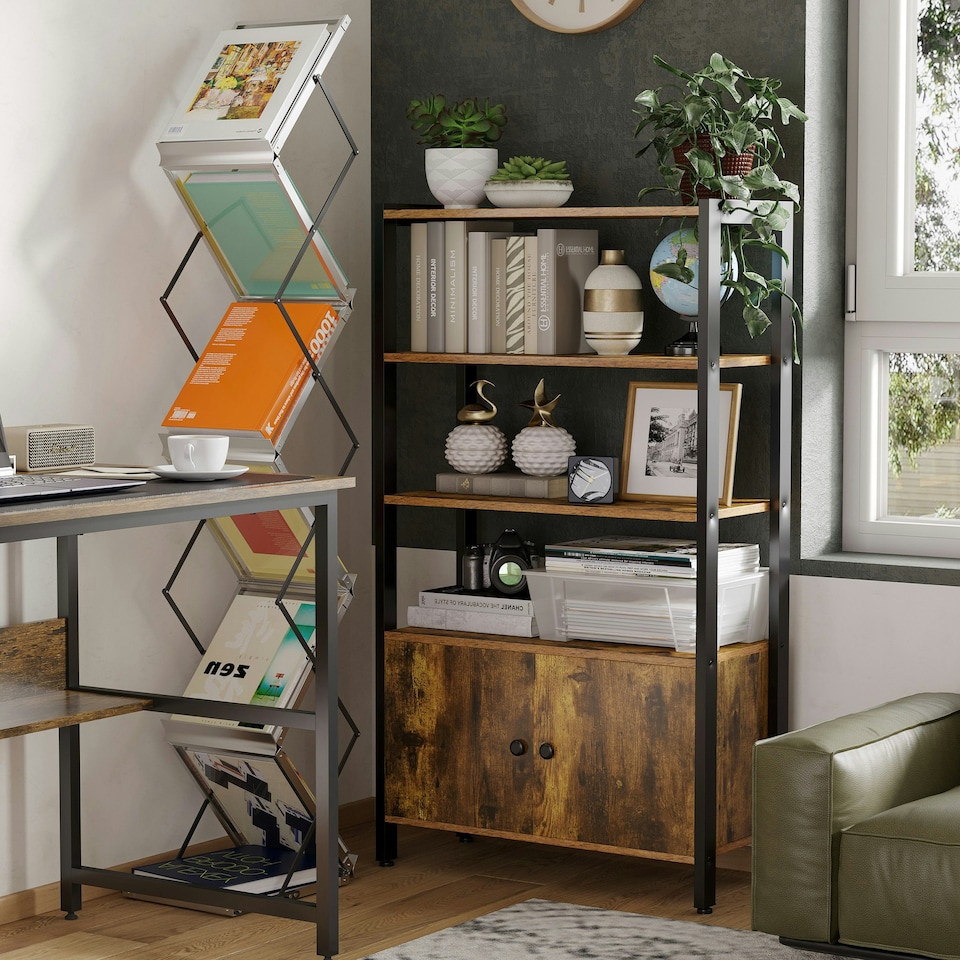 image 1 of HOMCOM Multifunctional Bookshelf Storage Cabinet Bookcase w/ Shelves