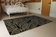 image 3 of Lined Flower Print Rug | Multi
