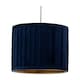 image 2 of First Choice Lighting Set of 2 Sundance Navy Blue Velvet Pleated 25cm Lamp Shades with Gold Inner Blue | Gold