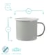 image 3 of Argon Tableware Coloured Enamel Mugs - 375ml - Grey - Pack of 6 Grey