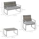 image 7 of Outsunny 4PCS Outdoor Patio PE Rattan Wicker Sofa Chaise Lounge Furniture Set