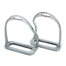 Shires Safety Horse Bent Leg Stirrups - Silver - 3.75in