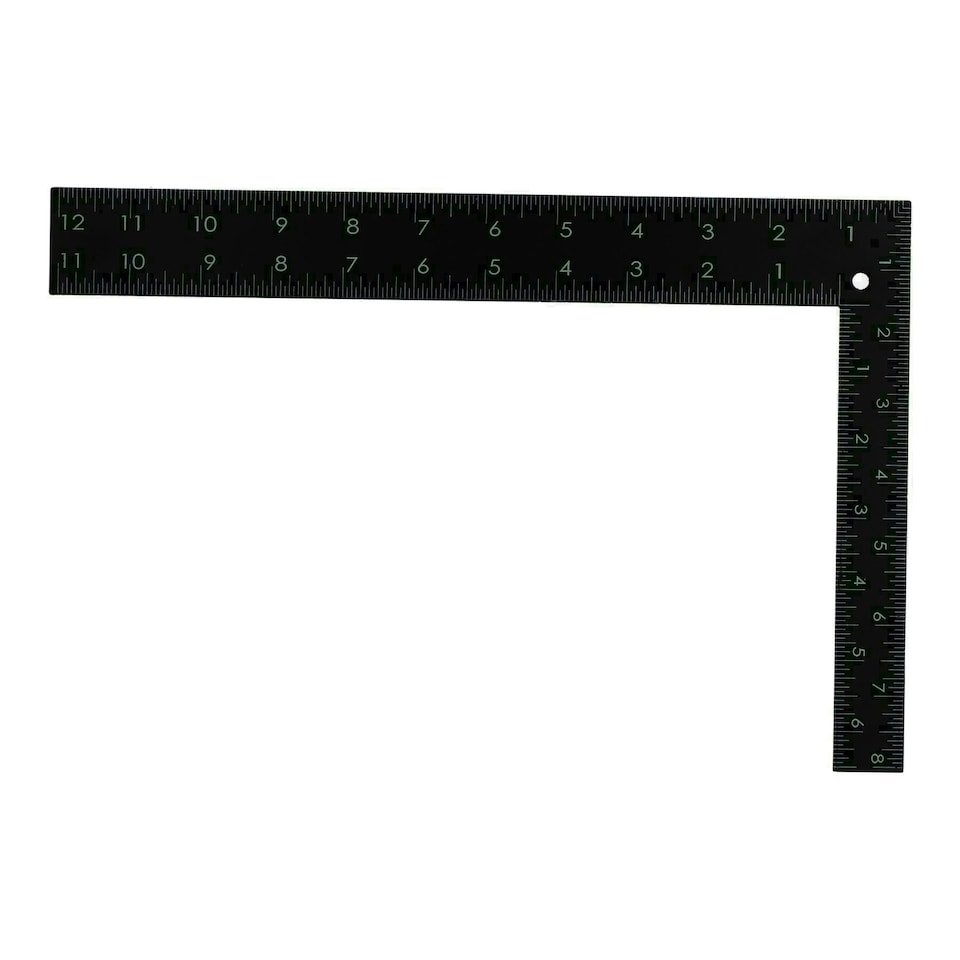 image 1 of 12"x8" Rafter Square Steel Roofing Framing Metric Imperial Rule Pitch Carpenter