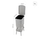 image 2 of Living and Home 18L 2-Tier Dry Wet Separation Trash Bin with Inner Buckets | Grey