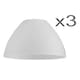 image 1 of ValueLights 3 Pack White Frosted Bowl Replacement Light Shades | White