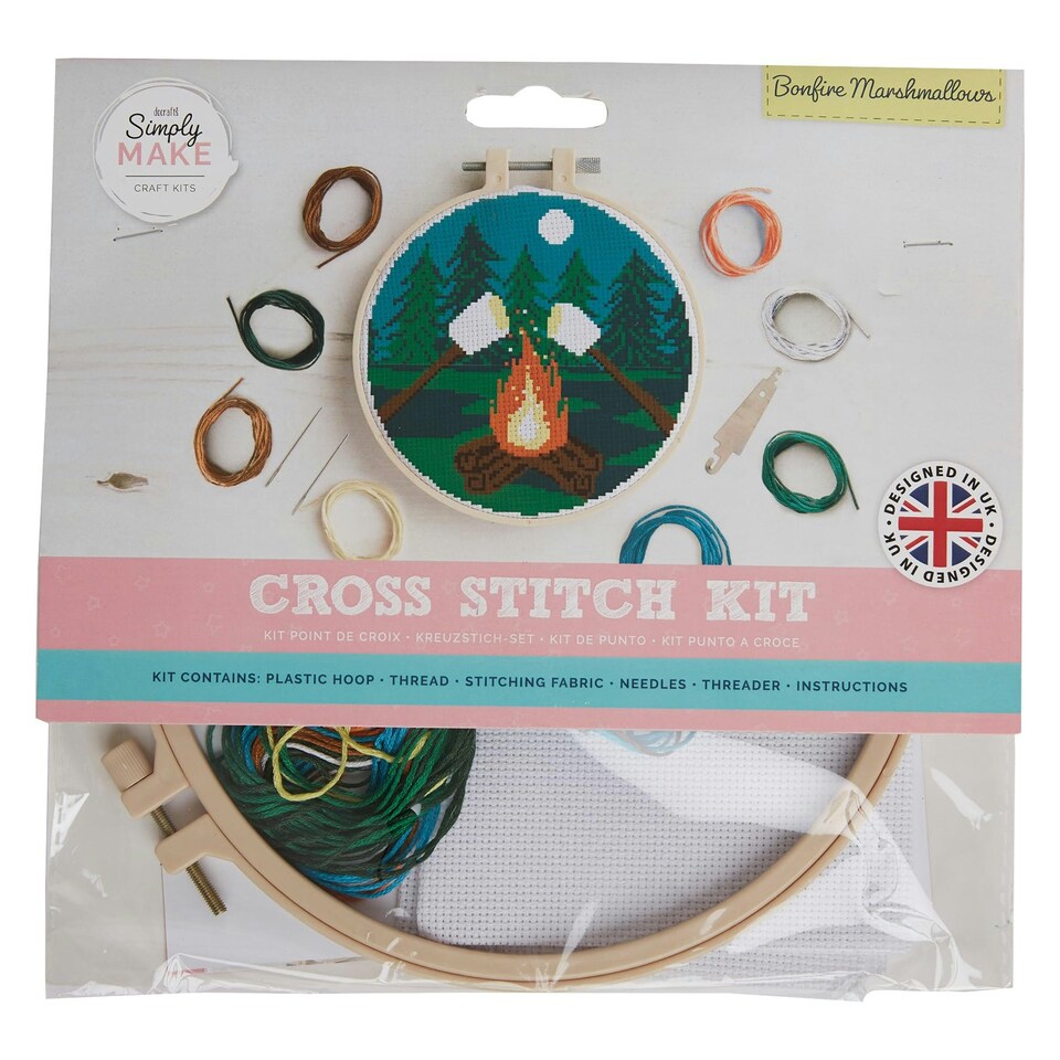 Cross Stitch Kit - Bonfire Marshmallows - DecoArt