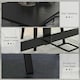 image 4 of Outsunny Garden Dining Table with Steel Frame and Slatted Top