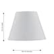 image 4 of Ivory Cotton 20cm Diameter Tapered Fabric Lamp Shade | White | Medium | 1