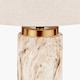 image 4 of Natural Stone Effect Ceramic Tall Table Lamp Cream | Gold