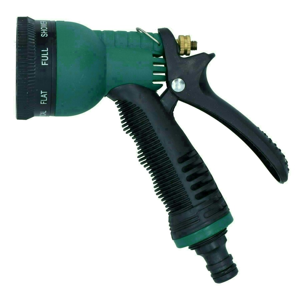 image 1 of Hose Pipe Watering Spray Gun / Nozzle 6 Function Rubber Non-Slip Grip GAR51