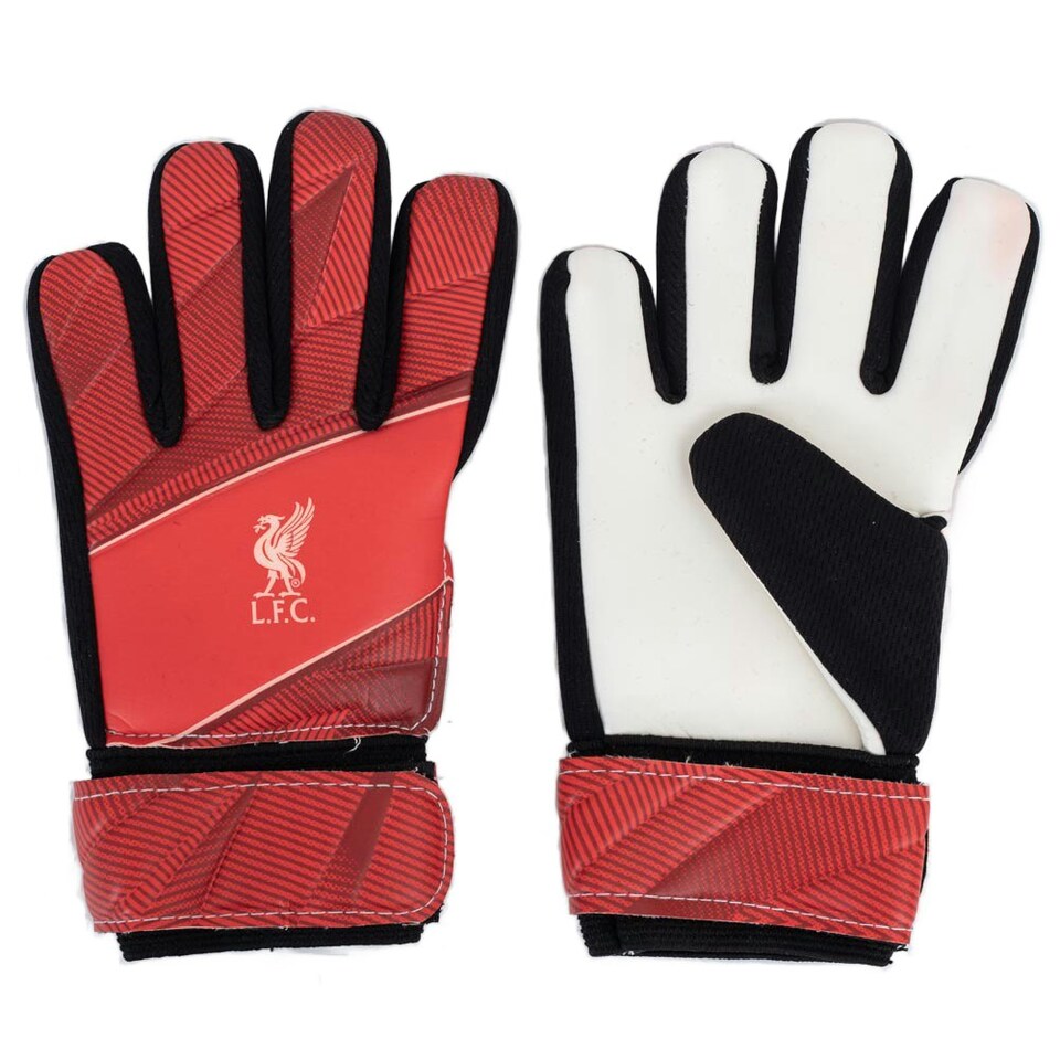 image 1 of Liverpool FC Childrens/Kids Fuse Goalkeeper Gloves - Red/Black/White - One Size Red | One Size