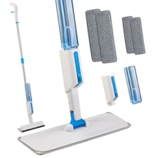 Living and Home 2-in-1 Multifunctional Spray Mop & Window Squeegee Cleaner | White
