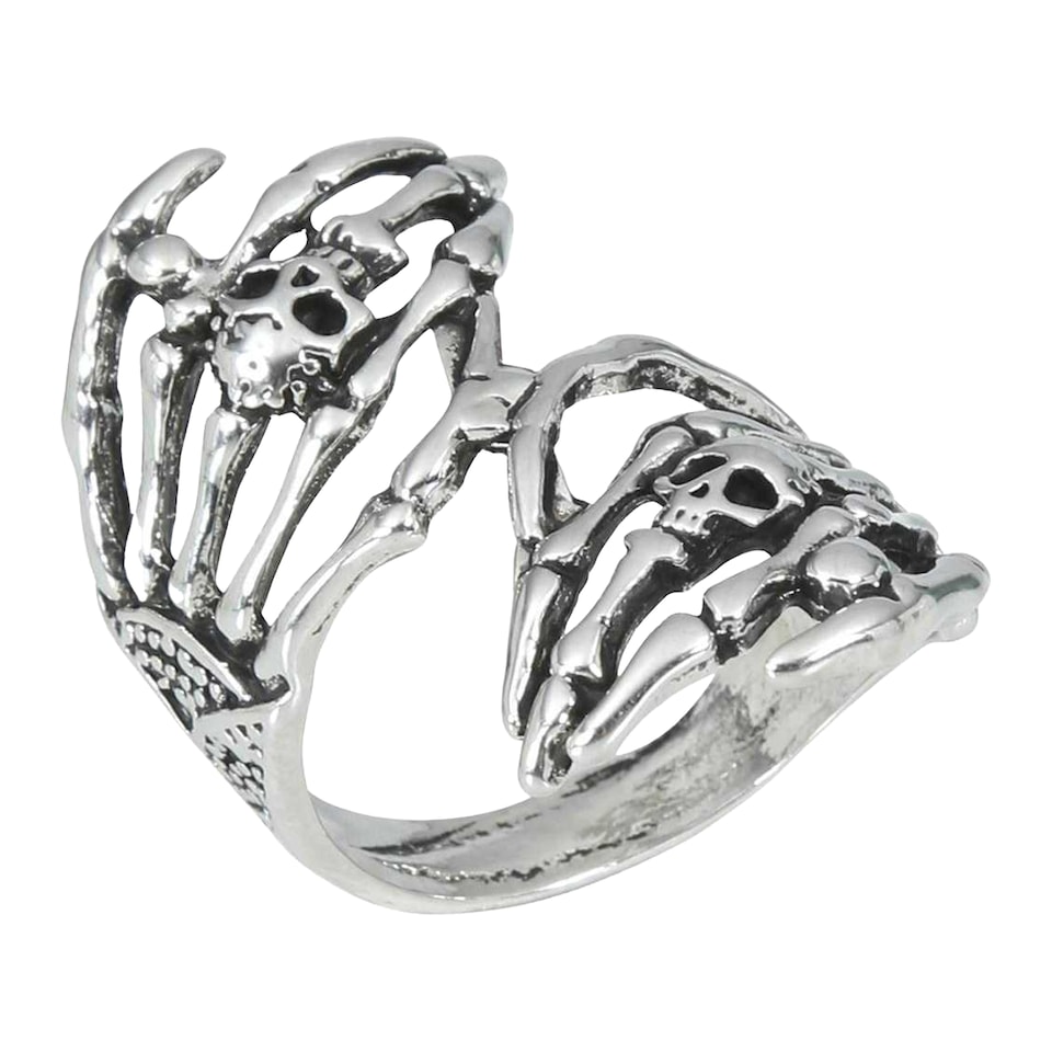 image 1 of Fiestas Guirca Skeleton Ring | Silver | Silver | 1